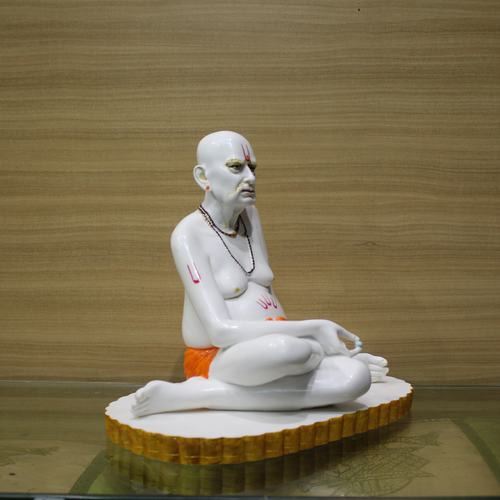 Swami Samarth White Idol |  Swami Samarth/God Idol/Murti in Sitting Position